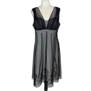 Laura black mesh layered dress